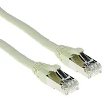 ACT Ivory 0.25 meter LSZH SFTP CAT6A patch cable snagless with RJ45 connectors (S/FTP, CAT6a, 0.25 m)
