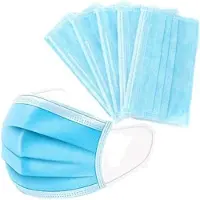 Salonline Masque jetable unisexe avec bande élastique pour adultes - 50 Pack - Bleu