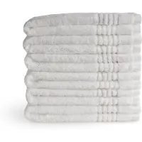 PHLOX Supreme Guest towels 30x50 - set of 6 - Heavy quality 600 g/m2 - White