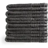 PHLOX Supreme Guest towels 30x50 - set of 6 - Heavy quality 600 g/m2 - Anthracite
