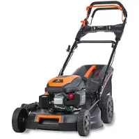 FUXTEC 4-en-1, tondeuse à essence FX-RM5170PRO - 170ccm | 51cm | 28 kg | 4 CV | Fonction mulching | Éjection latérale | Bac de ramassage de 60 litres | Jusqu'à 1000 m²