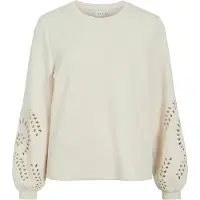Vila Sandy Detail Top Sweatshirt Beige 2XL Femme