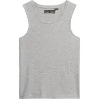 Superdry Dames Logo Brodé Débardeur Décolleté, Gris Clair, Taille: 44