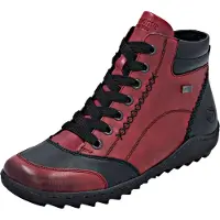 Remonte Bottines à lacets rouge / noir