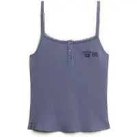 Superdry Dames Bleu Marine Caraco Boutonné A Motif Athletic Essentials, Taille: 42-44