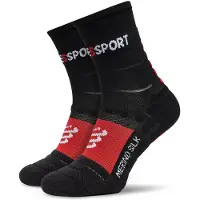 Compressport - Chaussettes de trail/running - Pro Racing Socks Winter Run Black/High Risk Red en Laine - Taille 39-41 - Noir