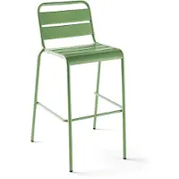 Oviala Chaise haute en métal vert cactus - Palavas