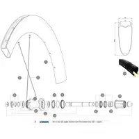 Mavic Rayons Arrière Droits Comete Pro Carbon Ust Disc 12 Unités