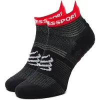 Compressport - Chaussettes de trail/running - Pro Racing Socks V4.0 Run Low Black/Core Red - Taille 42-44 - Noir