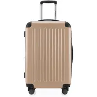 Hauptstadtkoffer Spree - Valise à roulettes 65 cm avec extension, valise rigide, valise enregistrée 20 kg 4 roulettes, valise rigide TSA, 74 L, champagne