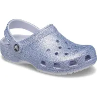 Crocs Chaussures en bois Classic Glitter, bleu, pointure 23-24, pour filles, bleu, pointure 23-24