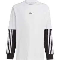 Adidas Street Jam 2in1 Long Sleeve T-shirt Blanc 7-8 Years Enfants