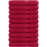 vidaXL Serviettes de sauna de qualité supérieure SOLUND 10 pcs rouge
