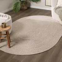 Studio Clarice Tapis ovale d'intérieur et d'extérieur - Bali Beige | 122x183 cm | Ovale | Tissage plat