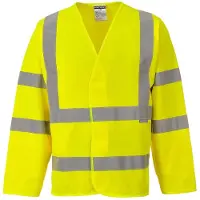 Portwest Gilet haute visibilité baudrier double ceinture manches longues Jaune L - XL