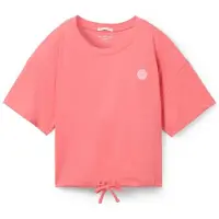 Tom Tailor T-shirt à Manches Courtes Cropped Badge