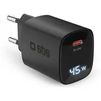 SBS Chargeur 1xusb-c 45w Lcd Noir