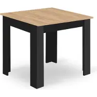 Leobert Table - - Np - Chêne Artisan Pieds Noirs - 80 X 80 X 75 Cm