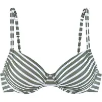Venice beach Hauts de bikini 'Summer' vert foncé / blanc