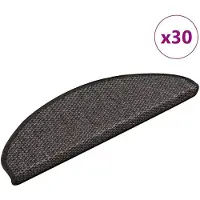 vidaXL Tapis d'escalier autocollants 30 pcs 65x21x4 cm anthracite