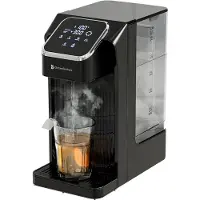 Kitchenbrothers Distributeur d'eau chaude - Robinet d'eau chaude - 40-100°C - 100/150/200/250/300/350/400 ml - Bouilloire instantanée - 2.7L - Noir