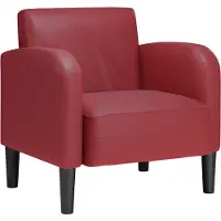 vidaXL Fauteuil avec accoudoirs vin rouge 54 cm similicuir