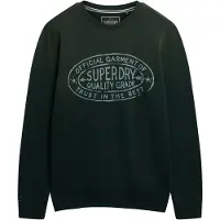 Superdry Homme Coton Impression De Logo Décontracté Lo-Fi Outdoors Sweat, Vert &amp; Gris - Taille: S