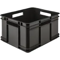 Keeeper Boîte de rangement Euro-Box XL "bruno eco", vert 28 litres, Matériau : PP/regranulé, roulement (35 cm, 28 l)