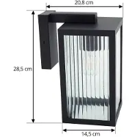 LINDBY Luminaires d'extérieur , Bolgar, dimmable, Noir, Terrasse, Métal, Moderne