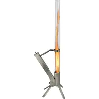 Green Flame Chauffage de terrasse à granulés Lounge en acier inoxydable