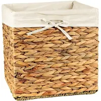 CALICOSY Cube de rangement en jacinthe d'eau - 32x32x32/33cm