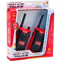 Johntoy walkie talkie pompier - jouet communication 300 mètres de portée