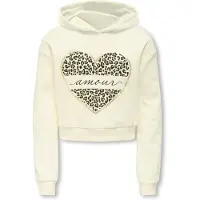 Kids Only GIRLS Sweat-shirt 'KOGCooper' mastic / noir / blanc cassé