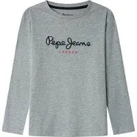Pepe Jeans pour garçon. PB5000027 New Herman T-shirt gris (8años= 128cm), Casuel, Coton, Manche longue, mode enfantine