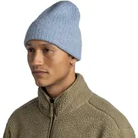 Buff Knitted Beanie Bleu