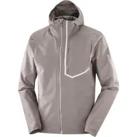 Salomon - Veste imperméable et coupe-vent - Bonatti Trail Jkt M Iron pour Homme - Taille XL - Marron