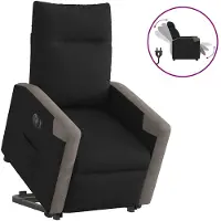 vidaXL Fauteuil relax releveur électrique noir tissu