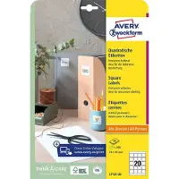 Avery L7121-25 Permanent Square Self-adhesive Multipurpose Label Clair