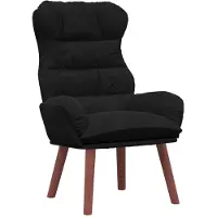 vidaXL fauteuil Noir 69 x 74 x 93 cm Velours