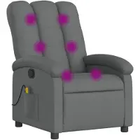 vidaXL Fauteuil relax gris foncé Tissu