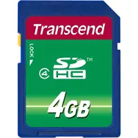 Transcend Sdhc 4gb Class 4 Memory Card Bleu