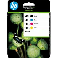 HP 903 Pack De 4 Cartouches D'encre Noir/cyan/magenta/jaune Authentiques
