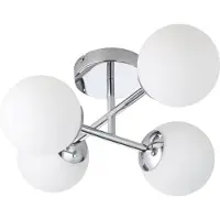 Eglo Plafonnier Castrovito noir 48 x 39 cm blanc chaud