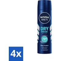 Nivea Déodorant Spray Dry Fresh Men 150 ml - Pack avantage - 4 pièces