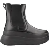 FitFlop F-mode Stack Leather Chelsea Booties Noir EU 39 Femme