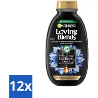 OEM Shampooing magnétique au charbon Garnier Loving Blends 300 ml - Pack avantage - 12 pièces