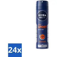 Nivea Déodorant Spray Sport Men 150 ml - Pack avantage - 24 pièces