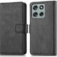 IMoshion Étui de télephone portefeuille de luxe pour Motorola Moto G86 Power - Noir