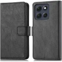 IMoshion Étui de télephone portefeuille de luxe pour Motorola Moto G86 - Noir