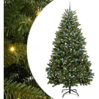 vidaXL Sapin de Noël artificiel avec 300 LED Vert 270 cm PVC et métal